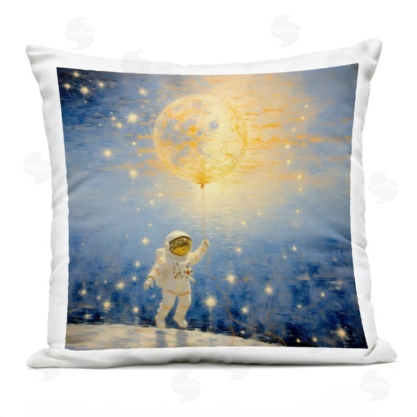 Stupell Industries Angie Hawke | Astronaut With Dreamy Cosmic Balloon Printed Throw Pillow