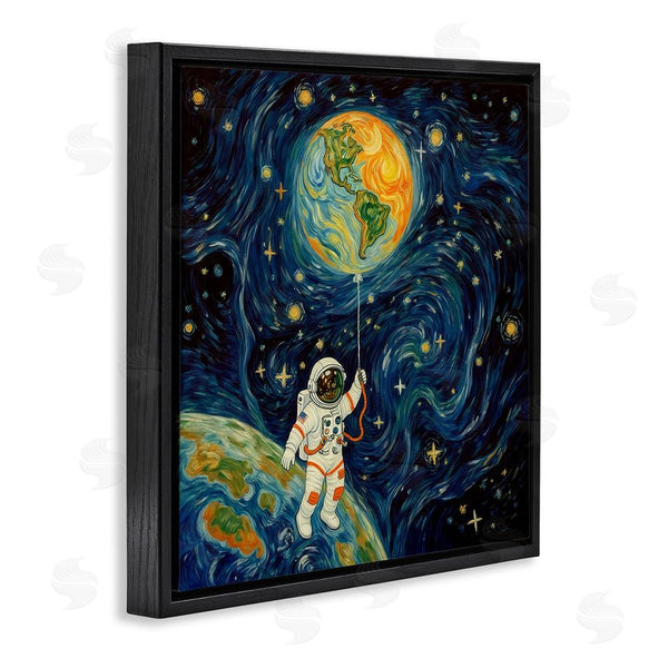 Stupell Industries Angie Hawke | Astronaut With Earth Balloon Wall Art
