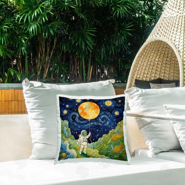 Stupell Industries Angie Hawke | Impressionist Astronaut In Space Printed Throw Pillow
