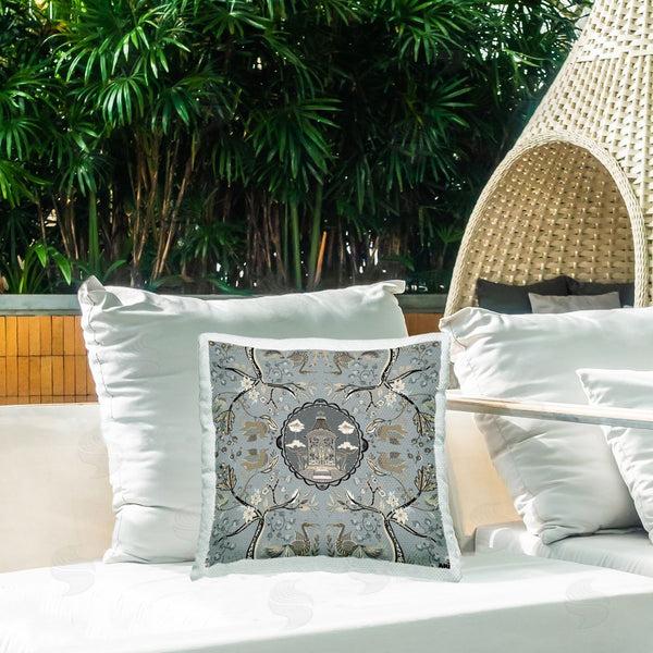 Stupell Industries Ani Del Sol | Asian Inspired Garden Printed Throw Pillow