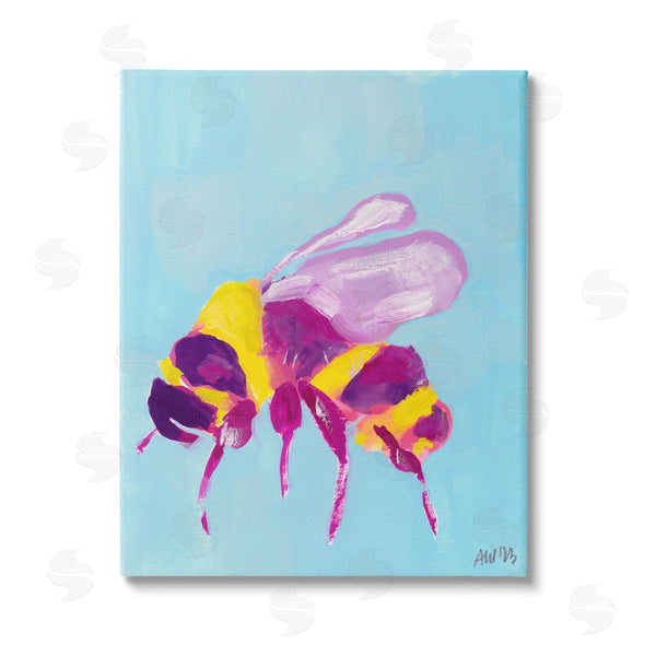stupell industries Ania Zwara | Honey Bee on Blue Wall Art