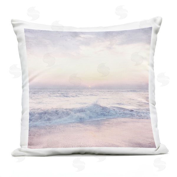 Stupell Industries Ann Bailey | Crashing Beach Waves Pastel Ocean Shore Printed Throw Pillow