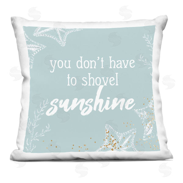 stupell industries Ann Bailey | Happiness Winter Snow Phrase Typography Printed Throw Pillow