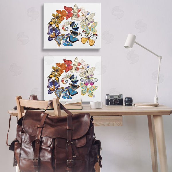 Stupell Industries Ann Jasperson | Fly Away Butterfly Spirals Wall Art