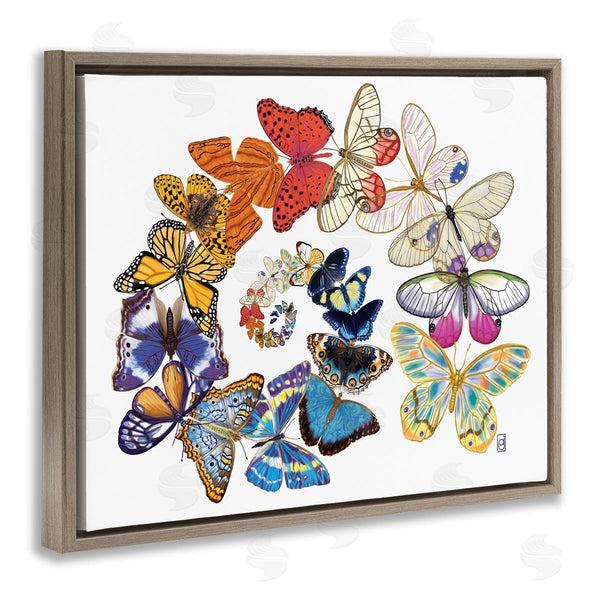 Stupell Industries Ann Jasperson | Flying Butterfly Spiral Wall Art