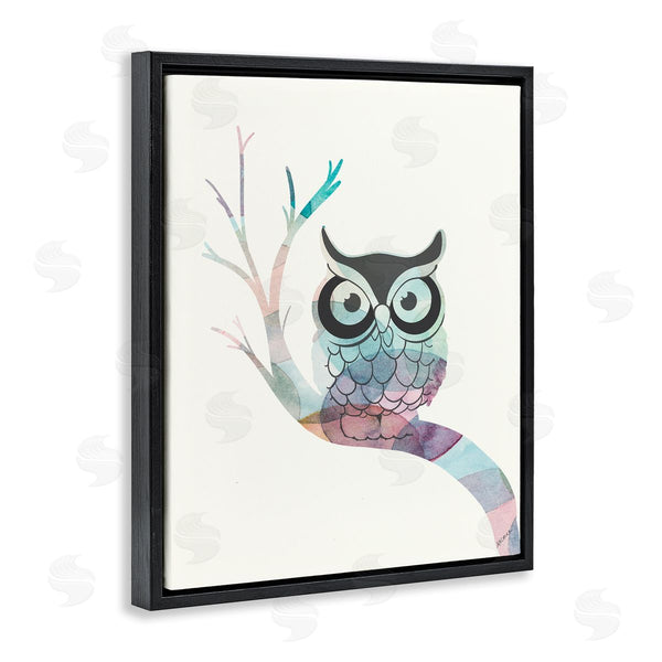 Stupell Industries Ann Marie Coolick | Big Eye Owl Perched Minimal Abstract Tree Branch Wall Art