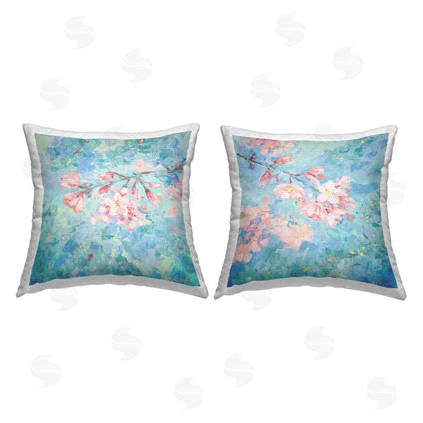 Stupell Industries Ann Marie Coolick | Cherry Blossom Sprigs Printed Throw Pillow Set