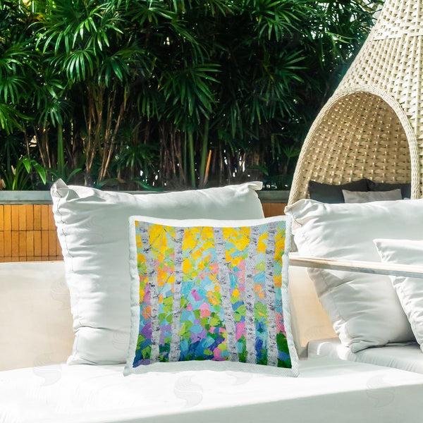 Stupell Industries Ann Marie Coolick | Dancing Birch Tree Forest Printed Throw Pillow