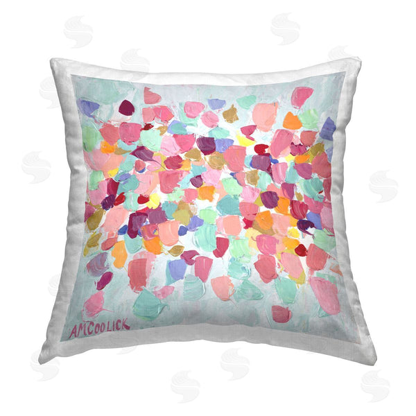 stupell industries Ann Marie Coolick | Pastel Hue Splotches Printed Throw Pillow