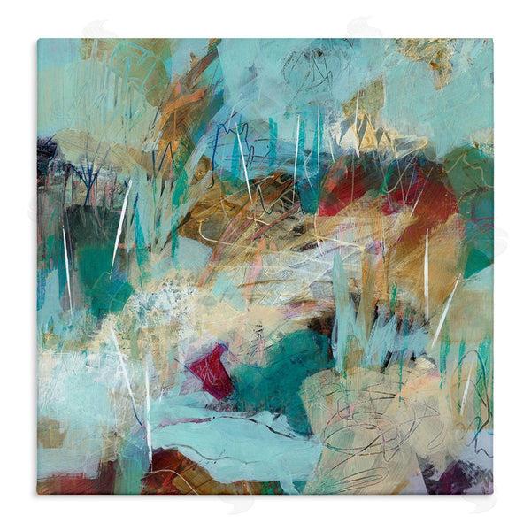 stupell industries Ann Thompson Nemcosky | Beautiful Chaotic Movements Abstract Blue Green Beige Wall Art