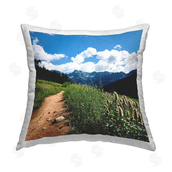 Stupell Industries Anna Coppel | Cloudy Mountain Trail Printed Throw Pillow