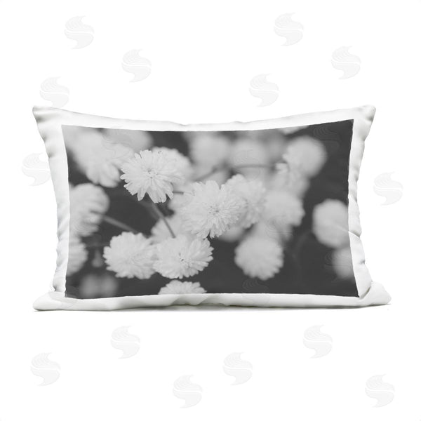 Stupell Industries ANNA COPPEL | White Dahlias On Black Printed Throw Pillow