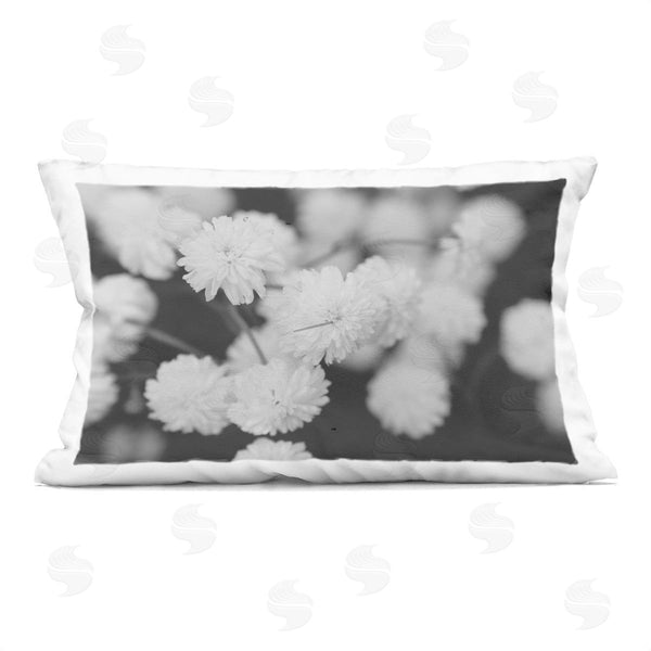stupell industries ANNA COPPEL | White Dahlias on Black Printed Throw Pillow