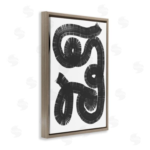 Stupell Industries Anna Lischenko | Black And White Spiral