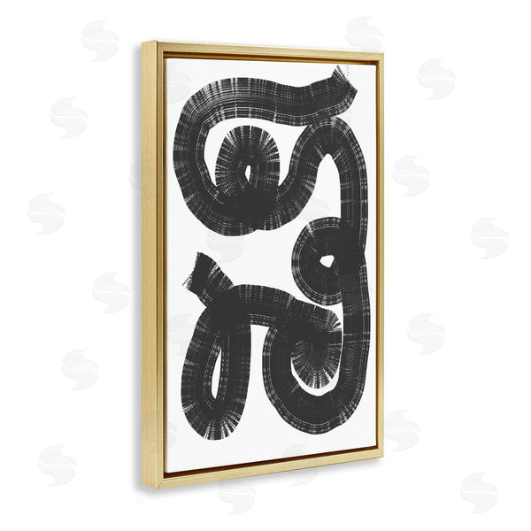 Stupell Industries Anna Lischenko | Black And White Spiral