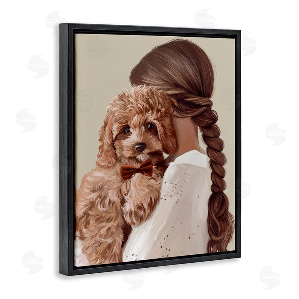 Stupell Industries Anna Lischenko | Girl And Puppy Friendship