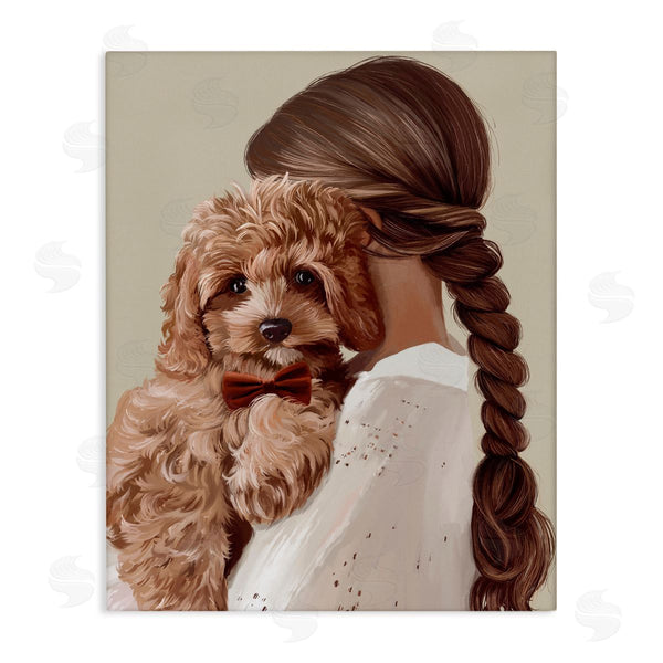 stupell industries Anna Lischenko | Girl And Puppy Friendship