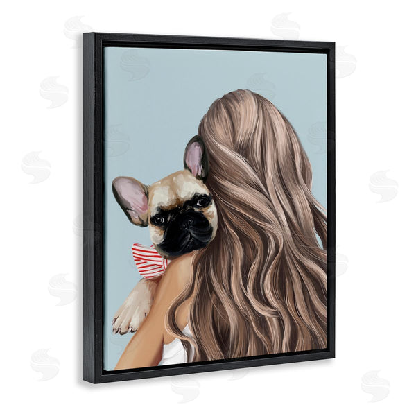 Stupell Industries Anna Lischenko | Girl With Frenchie Dog