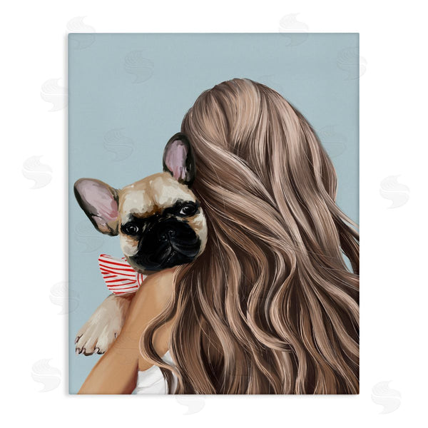 stupell industries Anna Lischenko | Girl with Frenchie Dog
