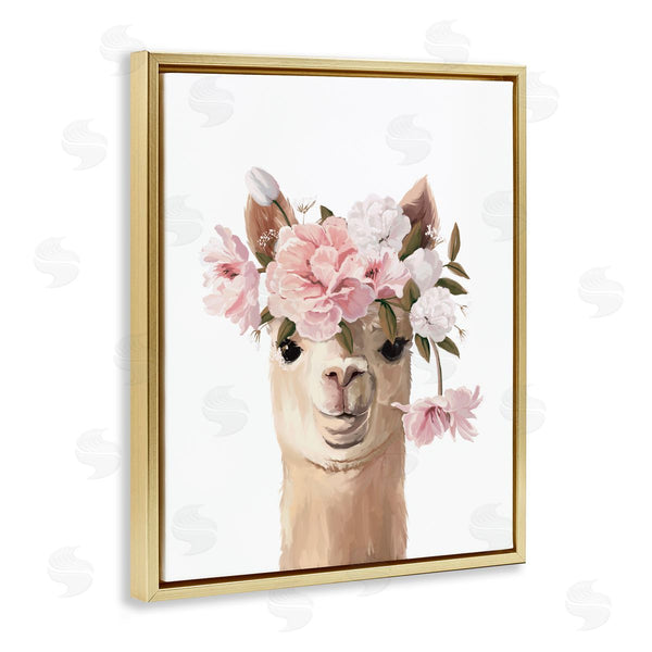 Stupell Industries Anna Lischenko | Llama With Soft Flowers