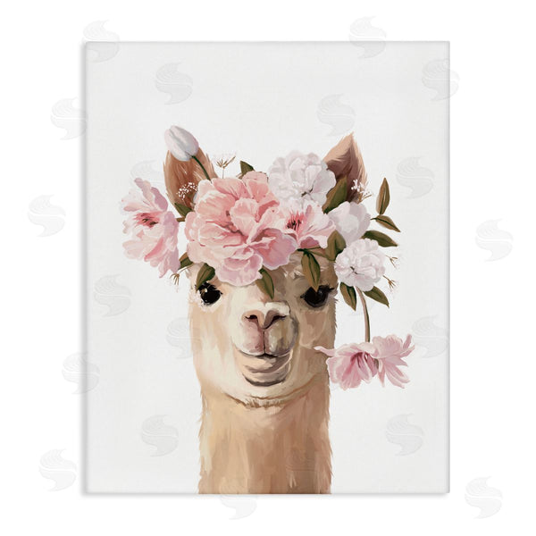 stupell industries Anna Lischenko | Llama with Soft Flowers