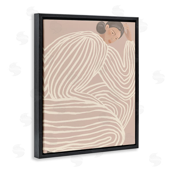 Stupell Industries Anna Lischenko | Minimalist Lady In Stripes