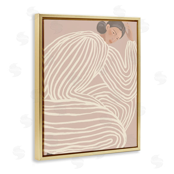 Stupell Industries Anna Lischenko | Minimalist Lady In Stripes