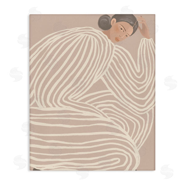 stupell industries Anna Lischenko | Minimalist Lady in Stripes