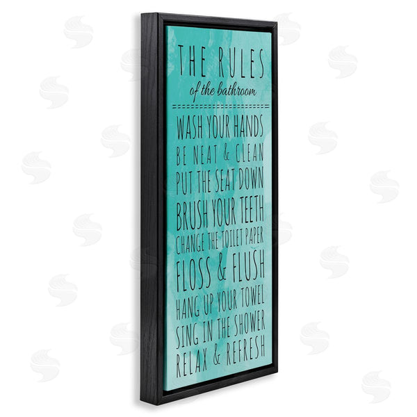 Stupell Industries Anna Quach | Bathroom Rules On Turquoise