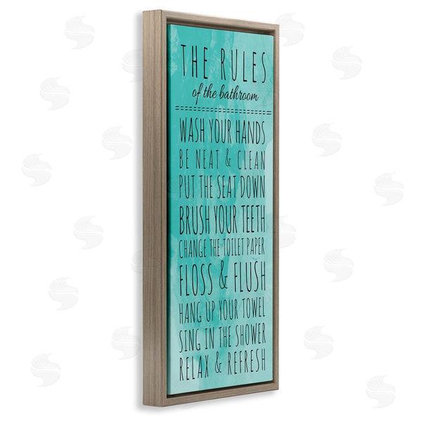 Stupell Industries Anna Quach | Bathroom Rules On Turquoise