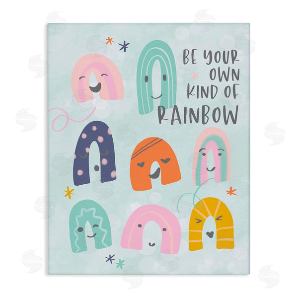 stupell industries Anna Quach | Be Your Own Rainbow Phrase Playful Kid's Illustration Wall Art