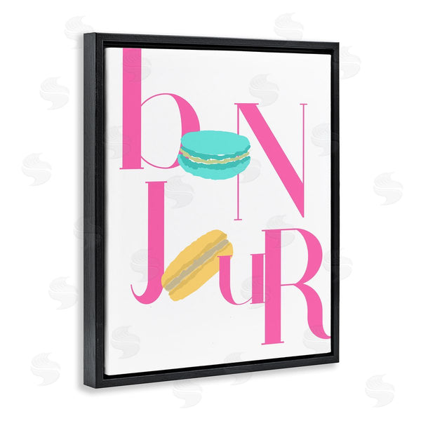 Stupell Industries ANNA QUACH | Bonjour Macarons Typography