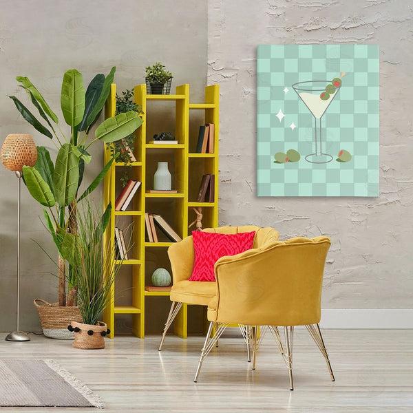 Stupell Industries Anna Quach | Checkered Dirty Martini Wall Art