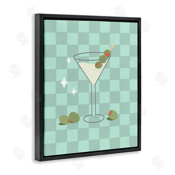 Stupell Industries Anna Quach | Checkered Dirty Martini Wall Art