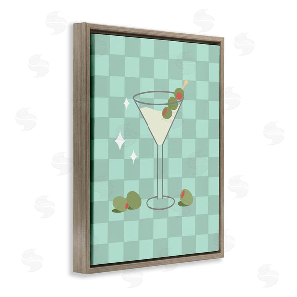 Stupell Industries Anna Quach | Checkered Dirty Martini Wall Art