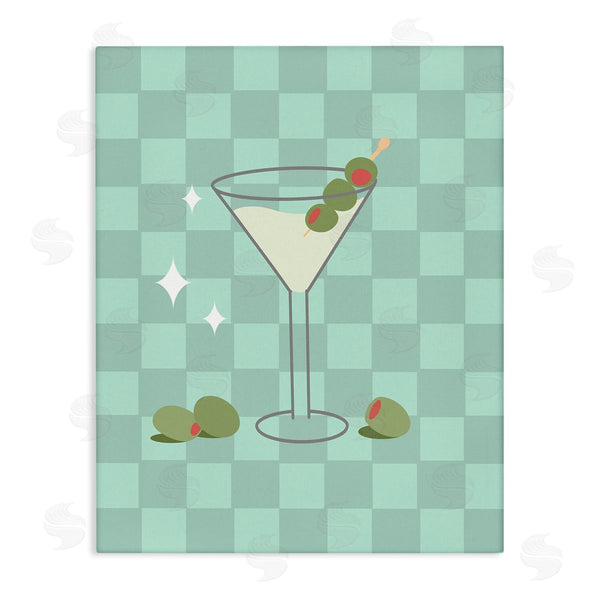 stupell industries Anna Quach | Checkered Dirty Martini Wall Art