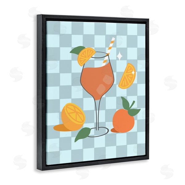 Stupell Industries Anna Quach | Checkered Fruity Cocktail Wall Art