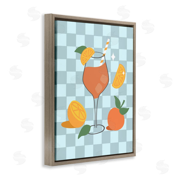 Stupell Industries Anna Quach | Checkered Fruity Cocktail Wall Art