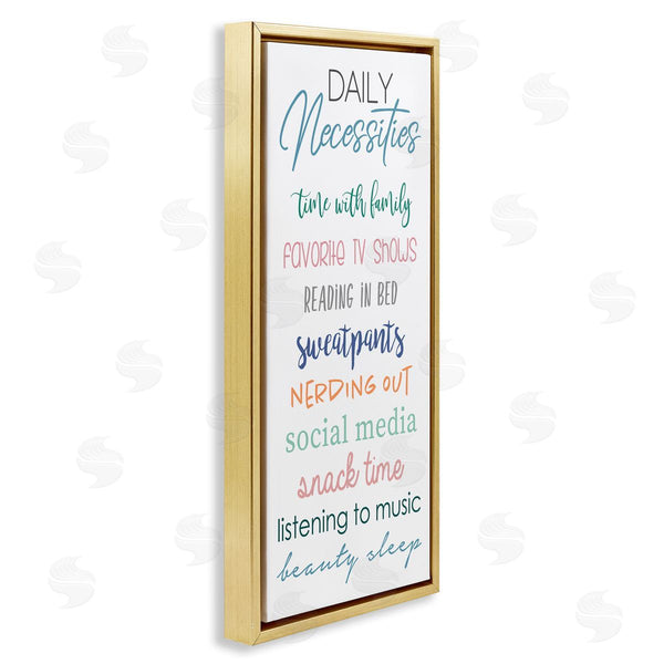 Stupell Industries Anna Quach | Daily Necessities Self-Care List Wall Art