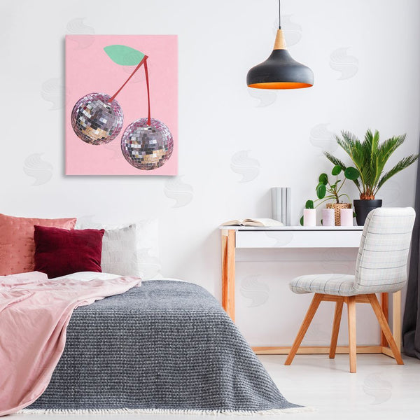 Stupell Industries Anna Quach | Disco Cherries On Pink Wall Art