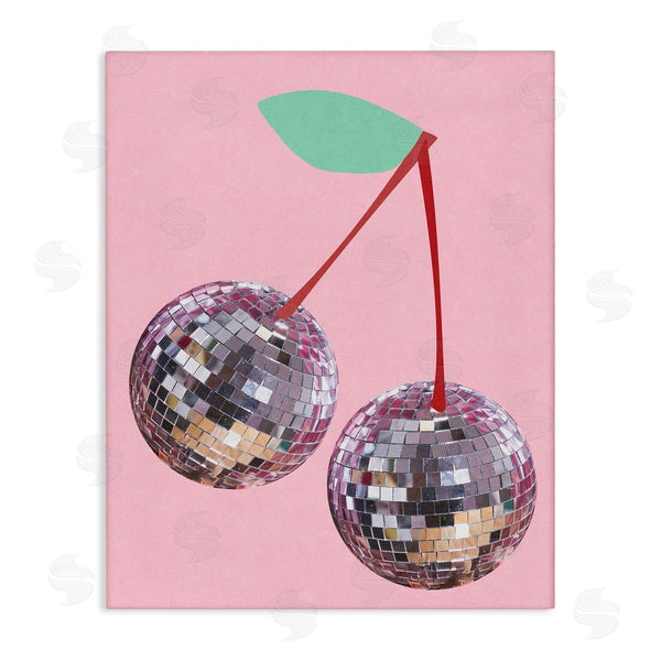 stupell industries Anna Quach | Disco Cherries on Pink Wall Art
