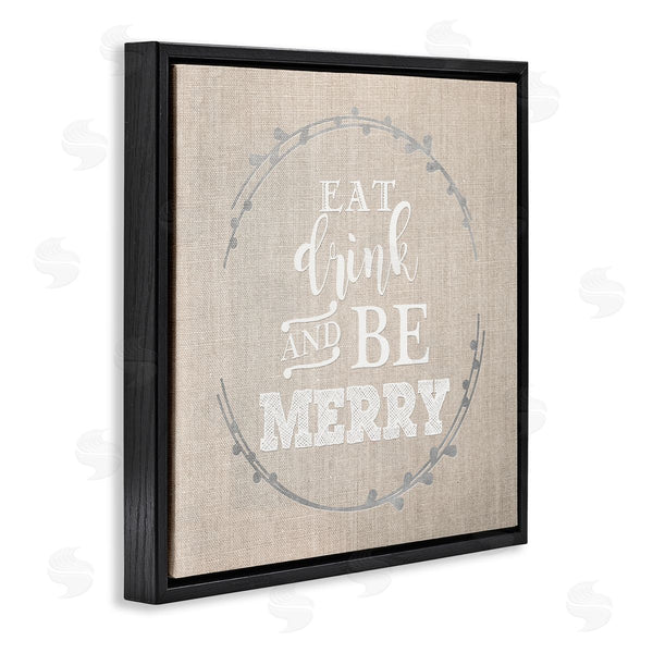 Stupell Industries Anna Quach | Eat Drink Be Merry Holiday Phrase