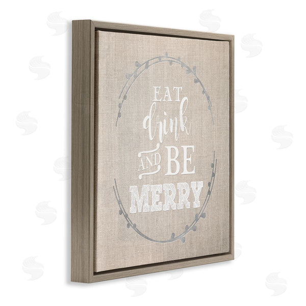 Stupell Industries Anna Quach | Eat Drink Be Merry Holiday Phrase