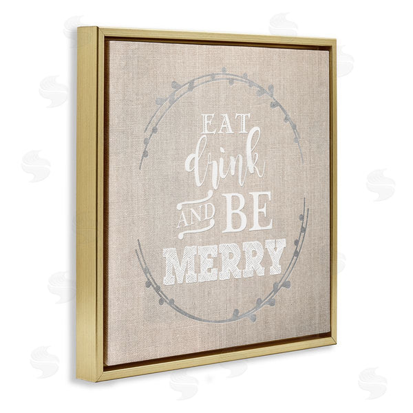 Stupell Industries Anna Quach | Eat Drink Be Merry Holiday Phrase