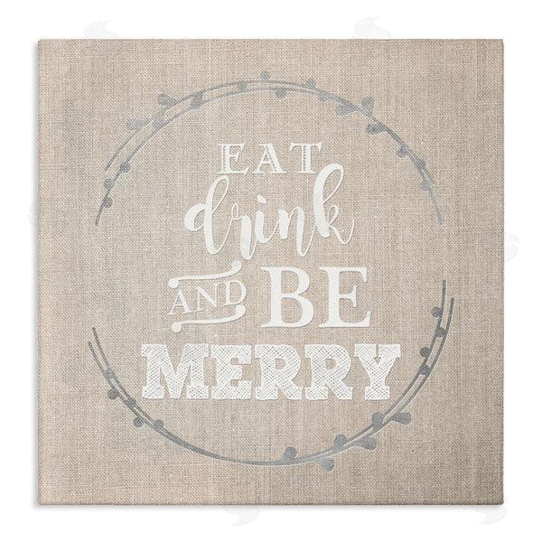 stupell industries Anna Quach | Eat Drink Be Merry Holiday Phrase
