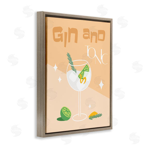 Stupell Industries Anna Quach | Gin & Tonic Typography Wall Art