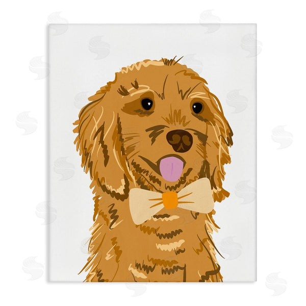 stupell industries Anna Quach | Golden Retriever Puppy Bowtie Pet Wall Art