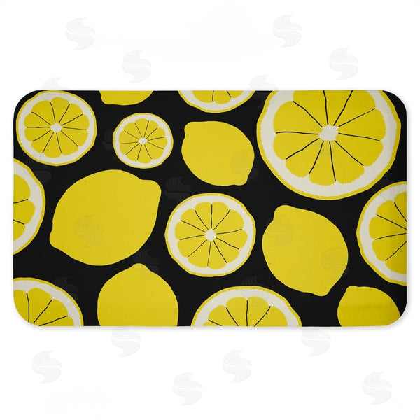 Stupell Industries Anna Quach | Lemon Squeezy Pattern Anti-Fatigue Mat