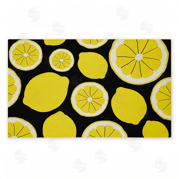 stupell industries Anna Quach | Lemon Squeezy Pattern Non-Woven Door Mat