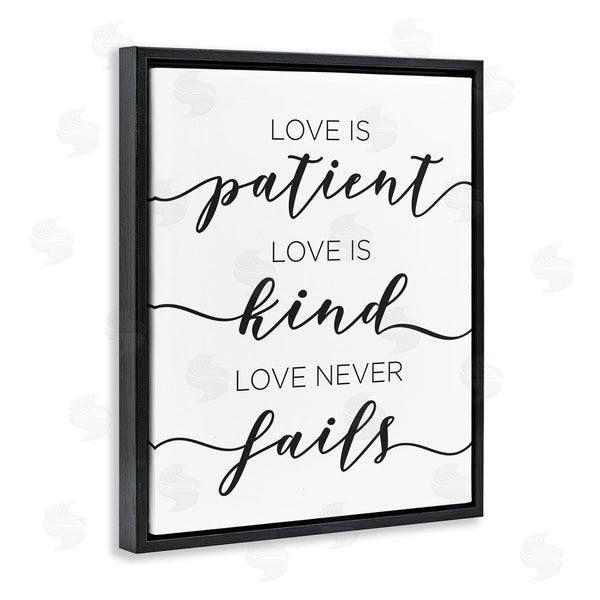Stupell Industries Anna Quach | Love Never Fails Phrase